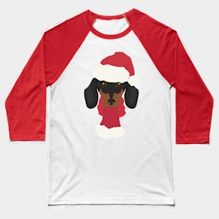 Dachshund Christmas Dog Baseball T-Shirt